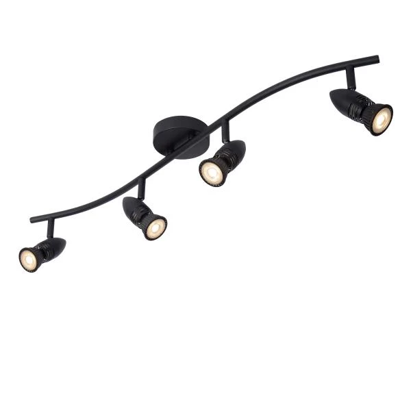 Lucide CARO - Ceiling spotlight - 4xGU10 - Black - detail 3